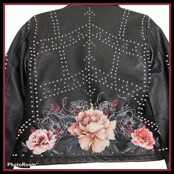 NWT BLANK NYC Stud Floral Moto-Jacket Heartbreaker - Picture 5 of 12